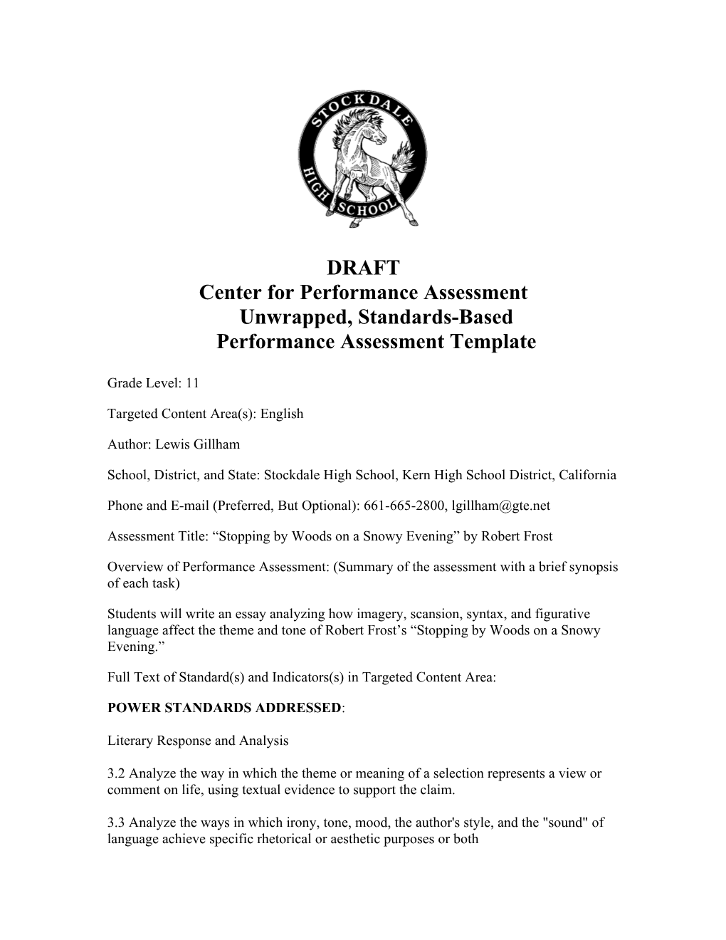 Center For Performance Assessment