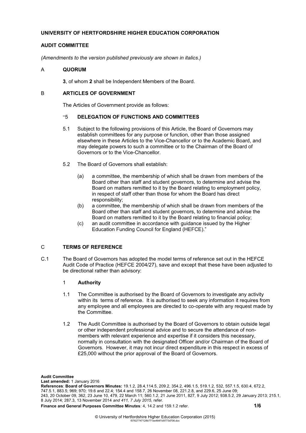 University of Hertfordshire Higher Education Corporation s1