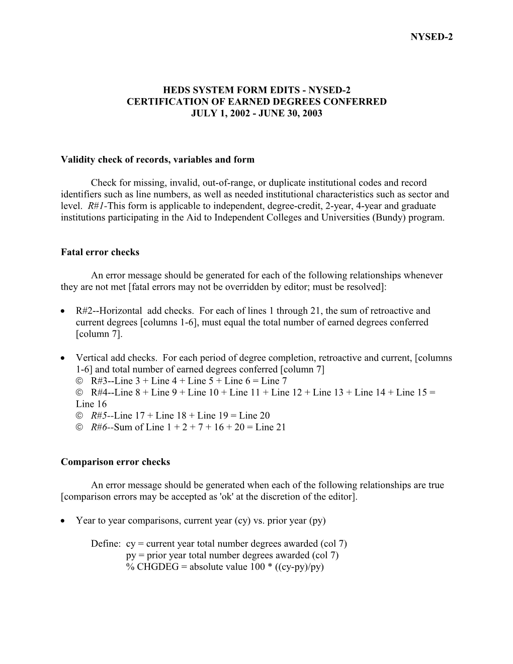 Heds System Form Edits - Nysed-2