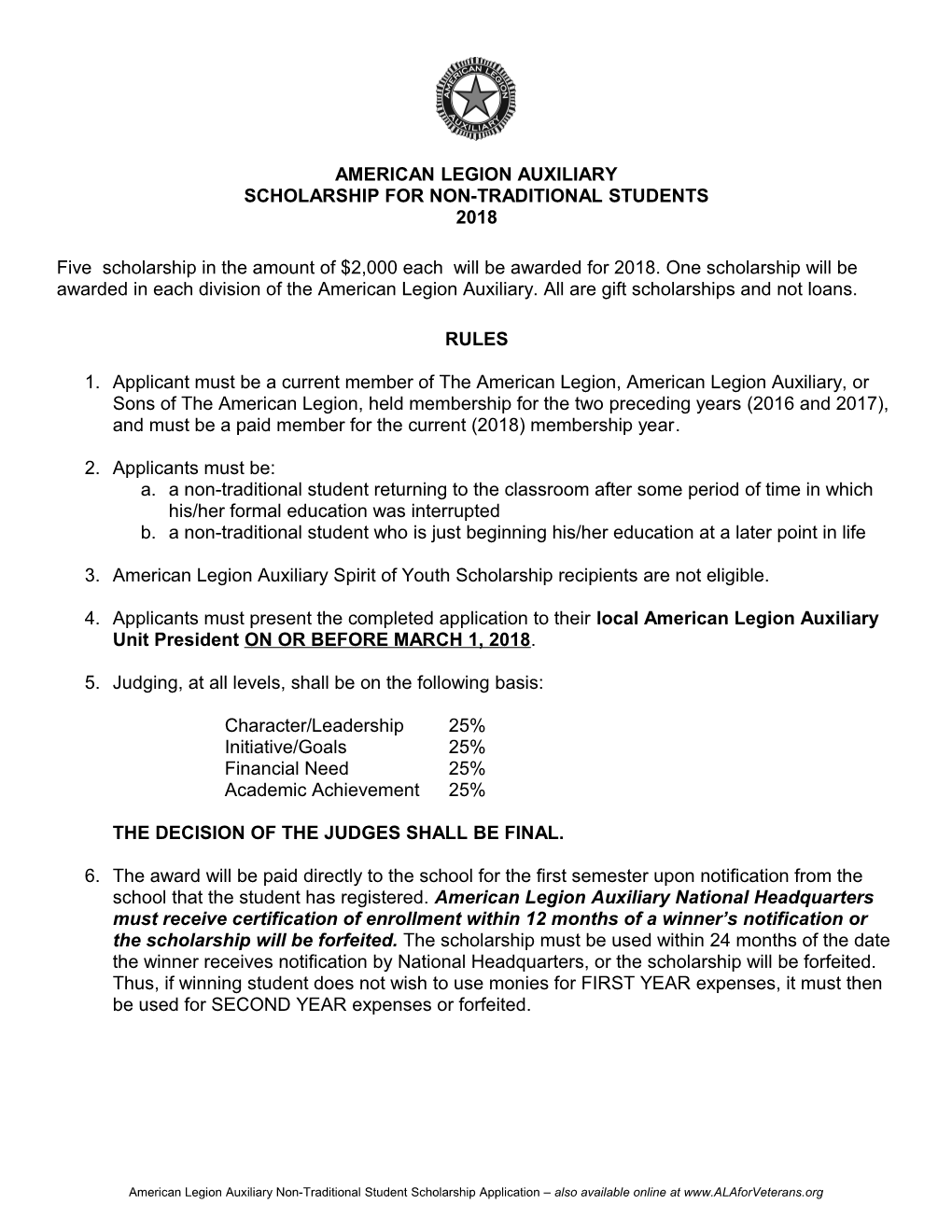 Scholarship for Non-Traditional Students