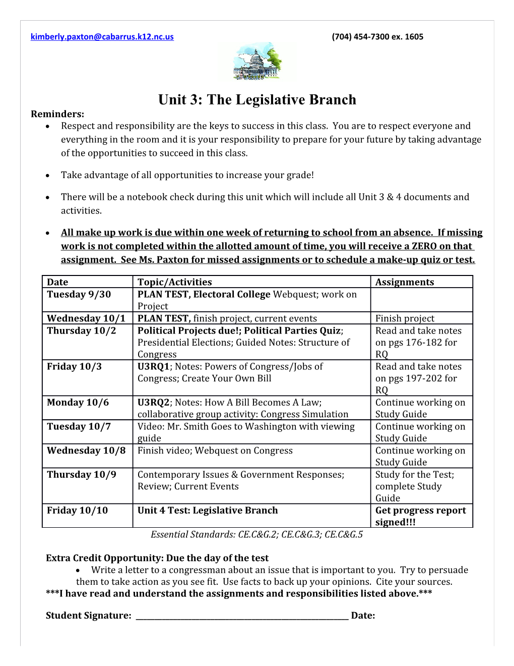 Unit 3: the Legislative Branch