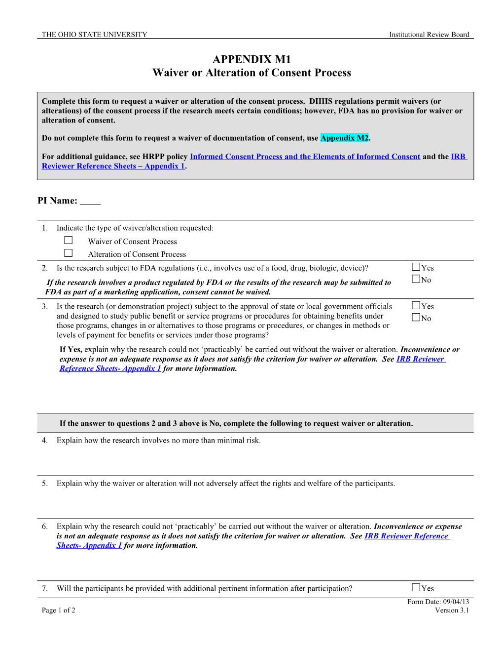 FORM Initial Review s1