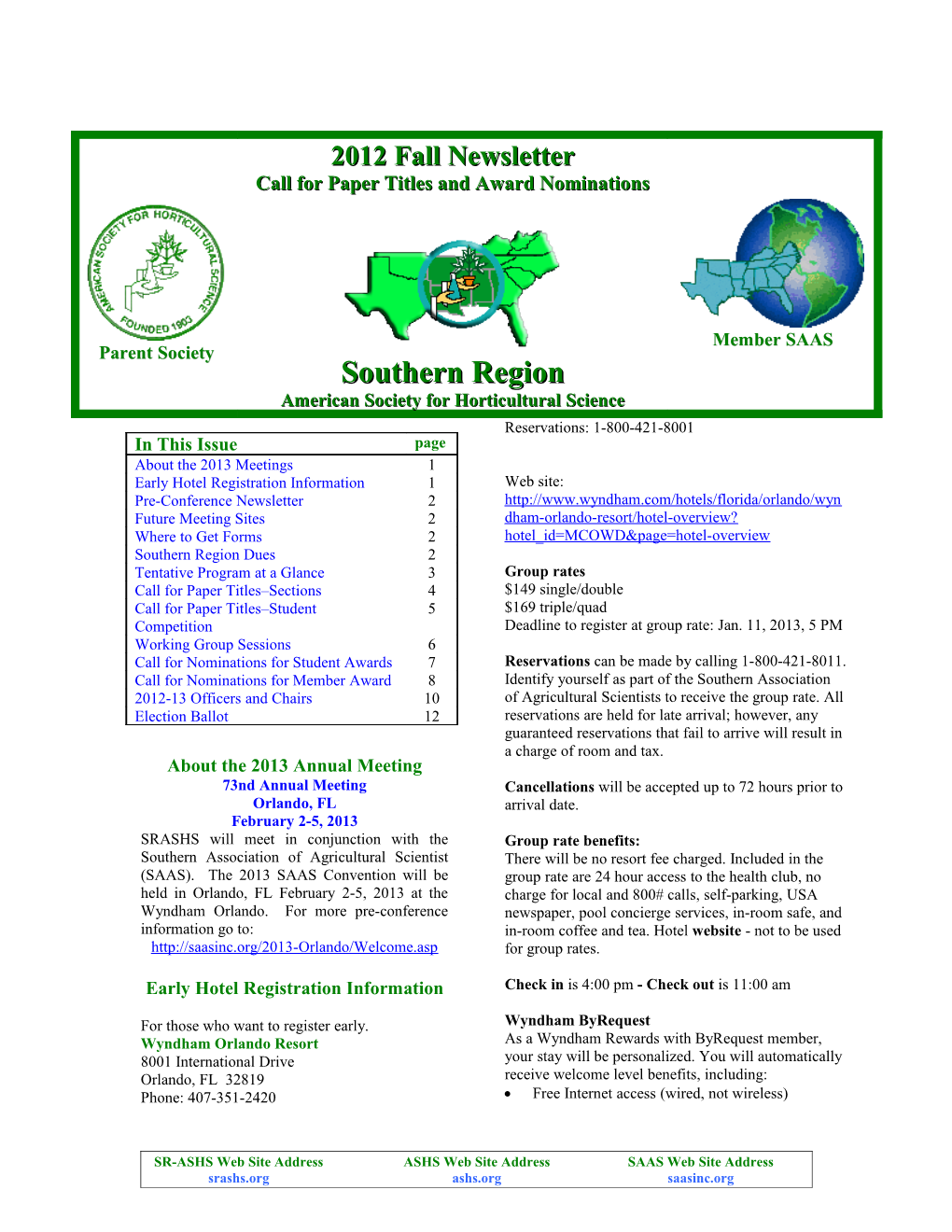 Post Convention Newsletter