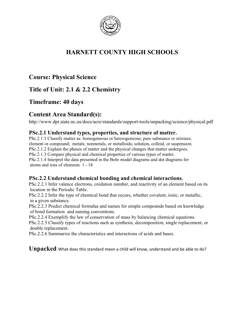 Harnett County High Schools