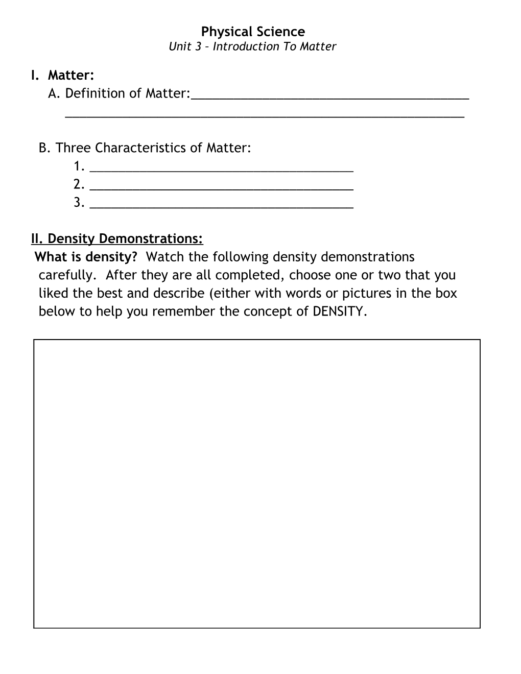 Unit 1: PHEOC & Scientific Measuring