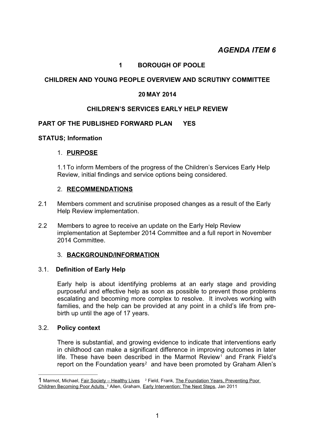 Children and Young People Overview and Scrutiny Committee