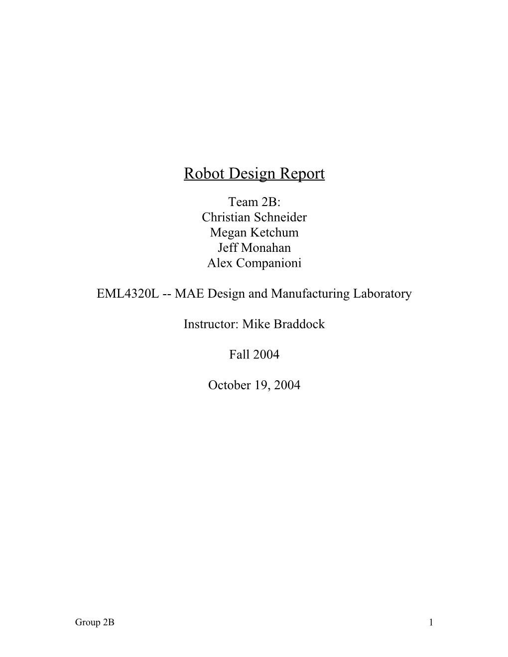 Robot Design Report