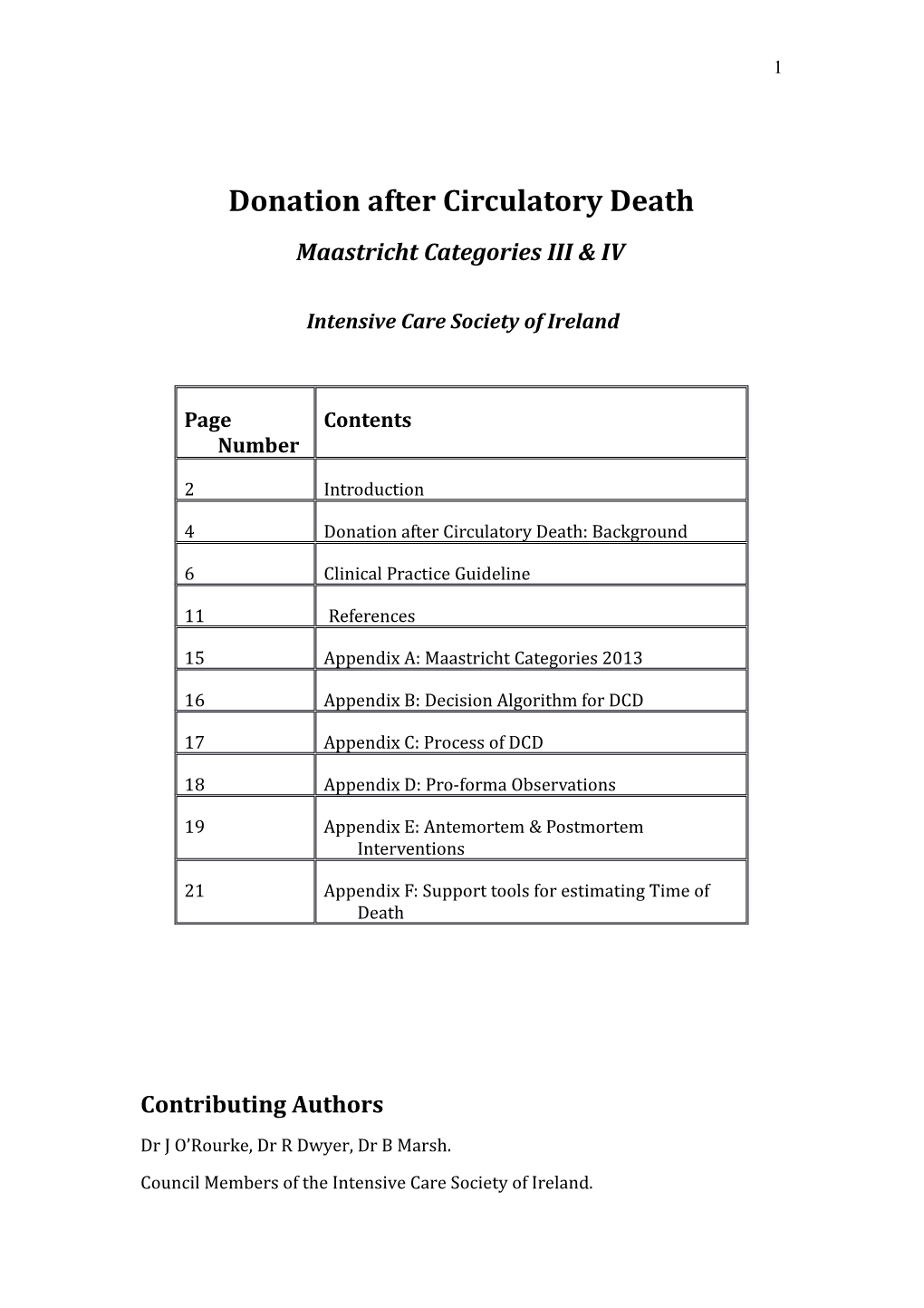 Donation After Circulatory Death