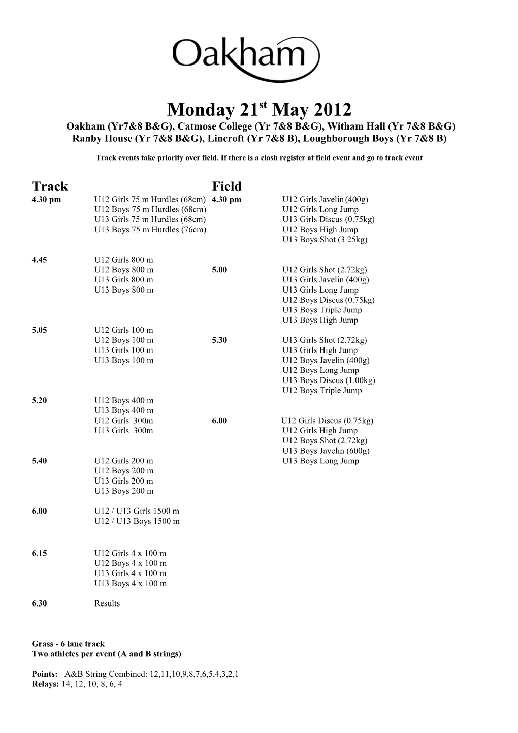 Programme of Events s1