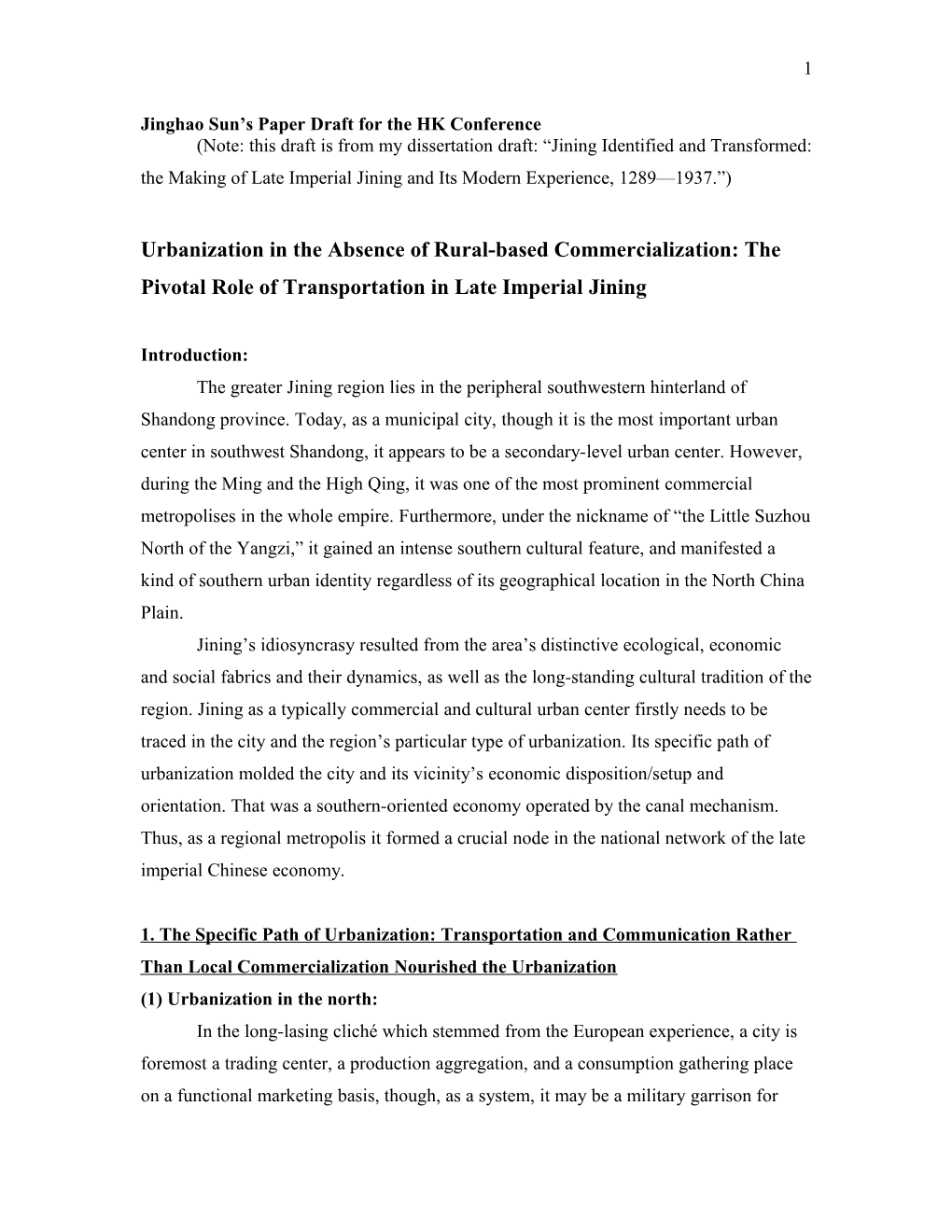 Jinghao Sun S Paper Draft for the HK Conference