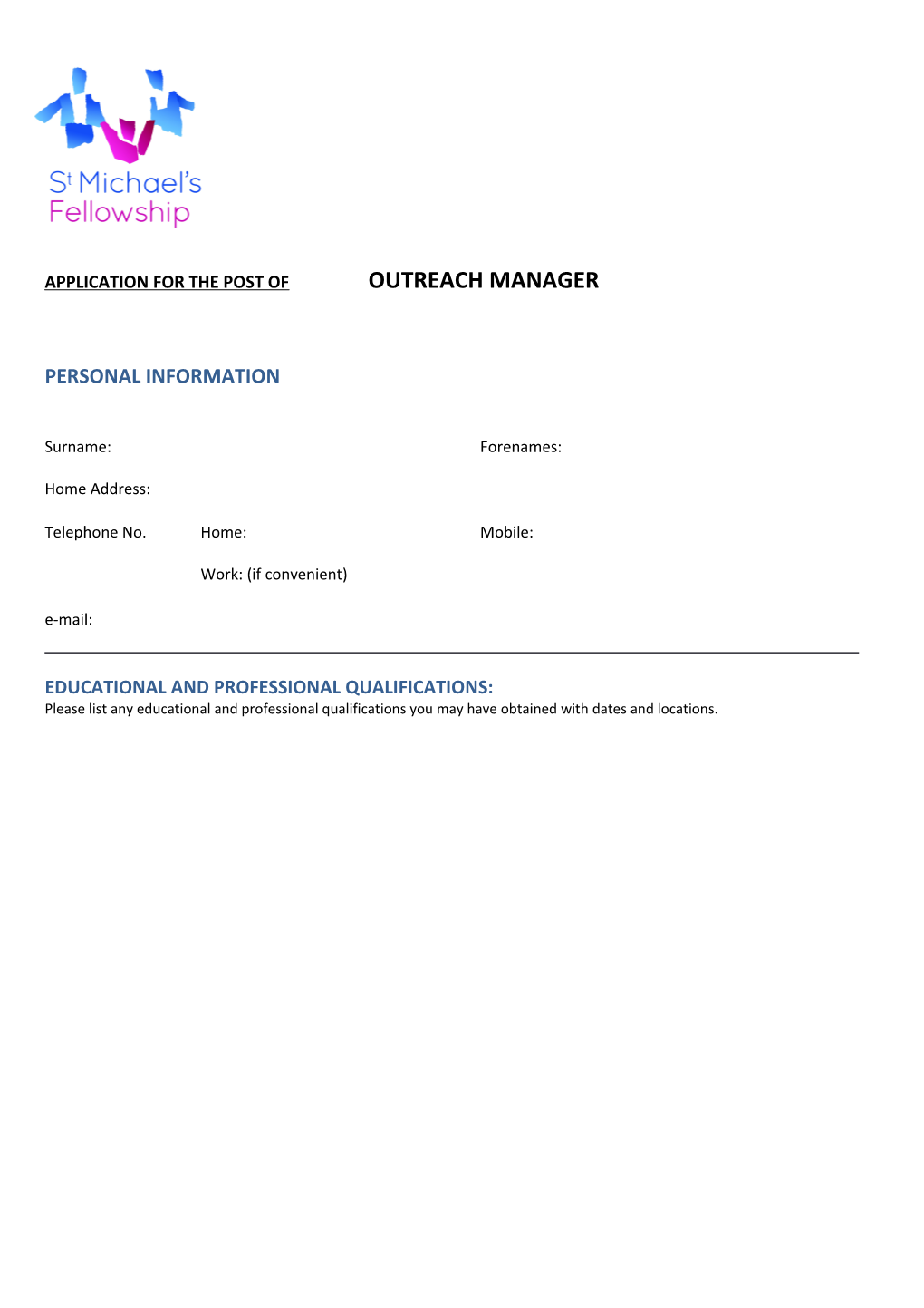 Application for the Post Ofoutreach Manager