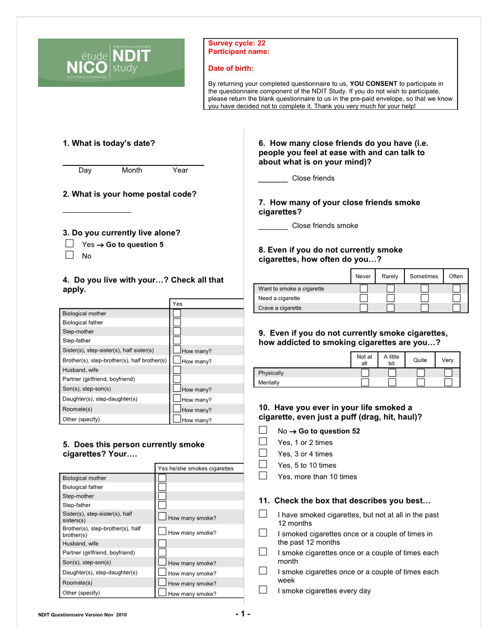 NDIT Questionnaire Version Nov 2010- 1