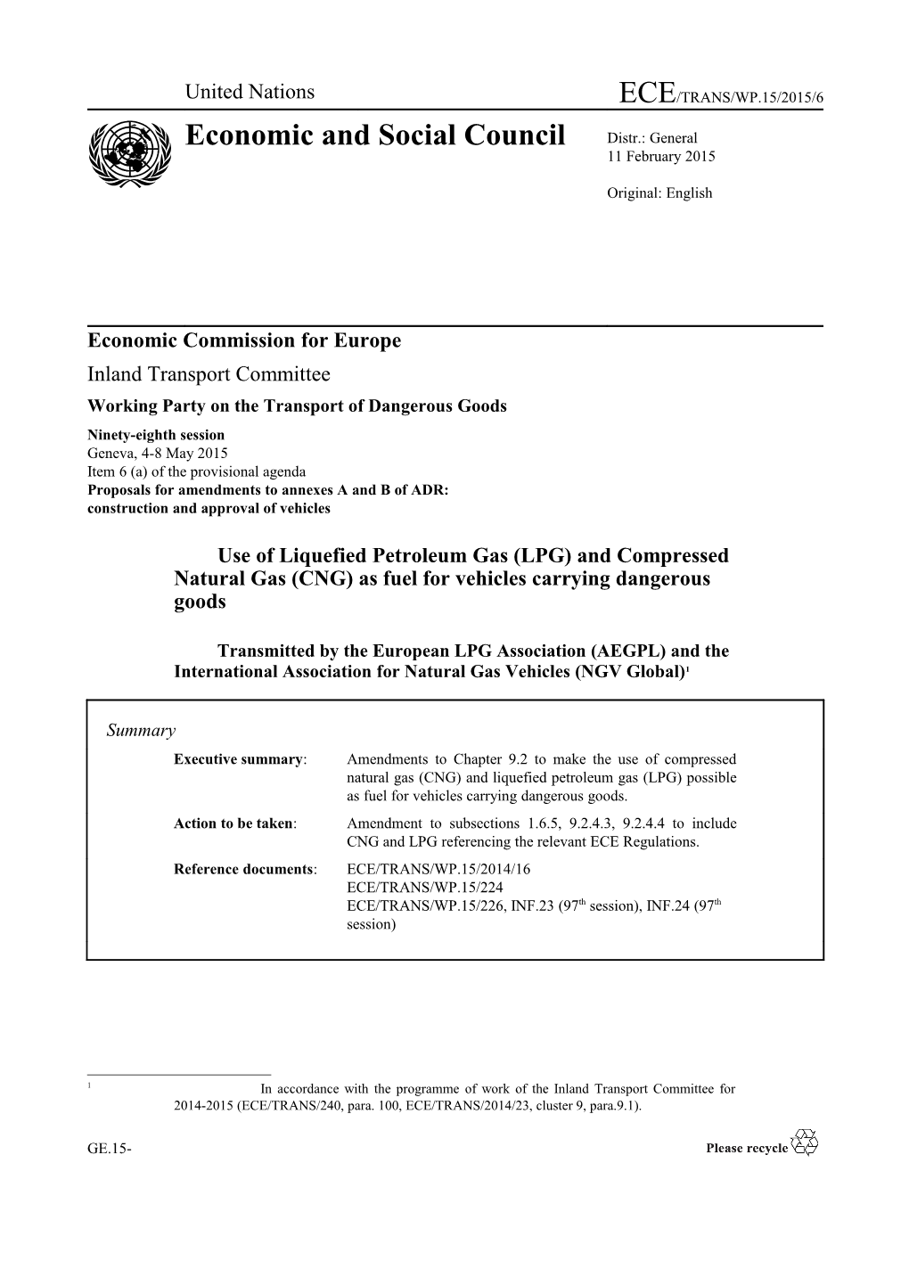 Economic Commission for Europe s60