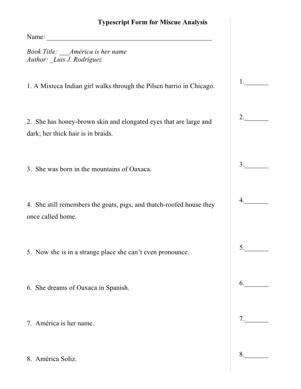 Typescript Form for Miscue Analysis s9