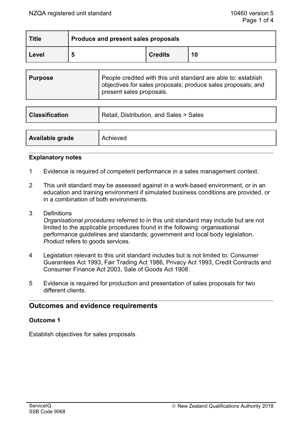 10460 Produce and Present Sales Proposals