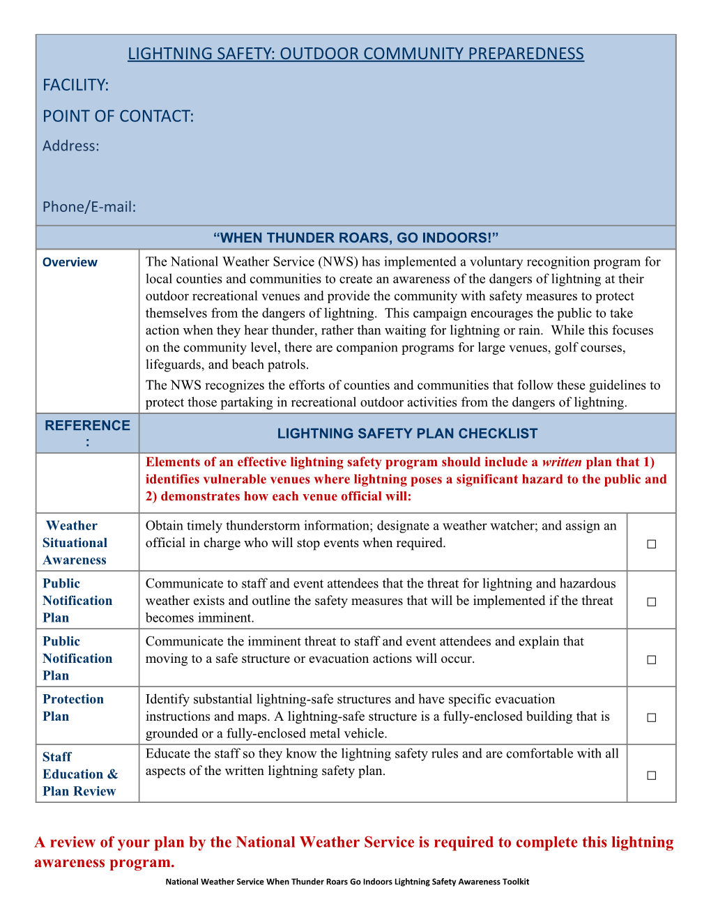 Lightning Safety: Outdoor Community Preparedness