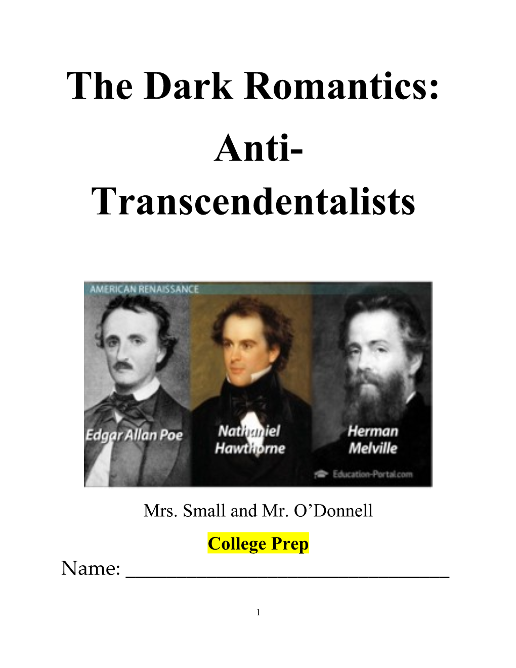 The Dark Romantics