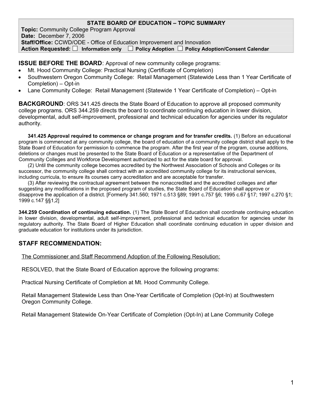 Oregon Department of Community Colleges and Workforce Development s1
