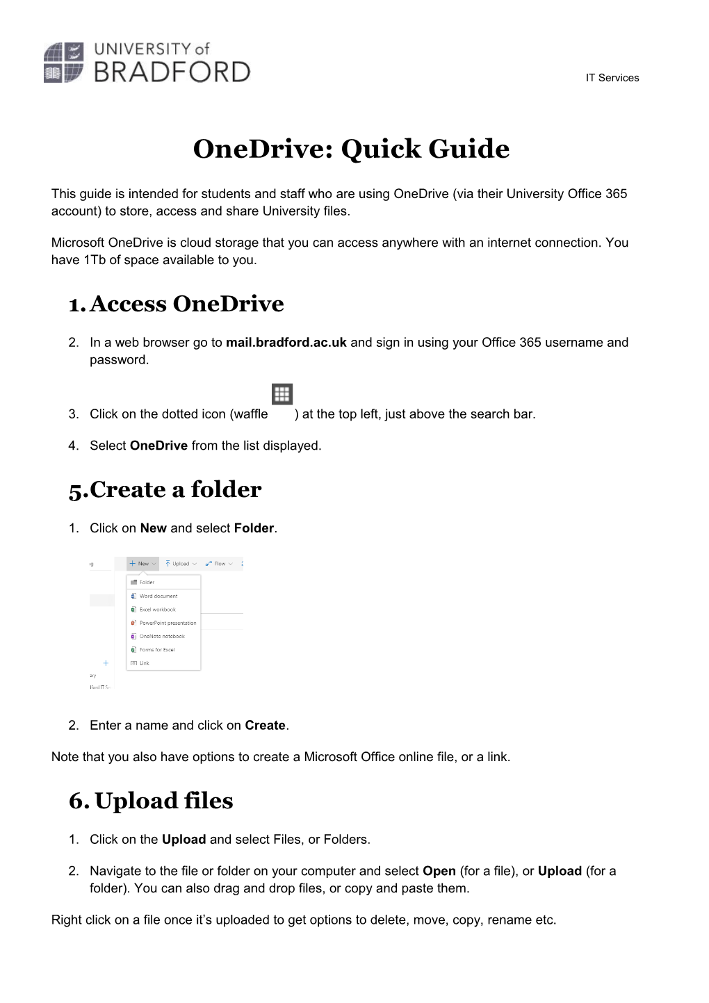 Onedrive: Quick Guide