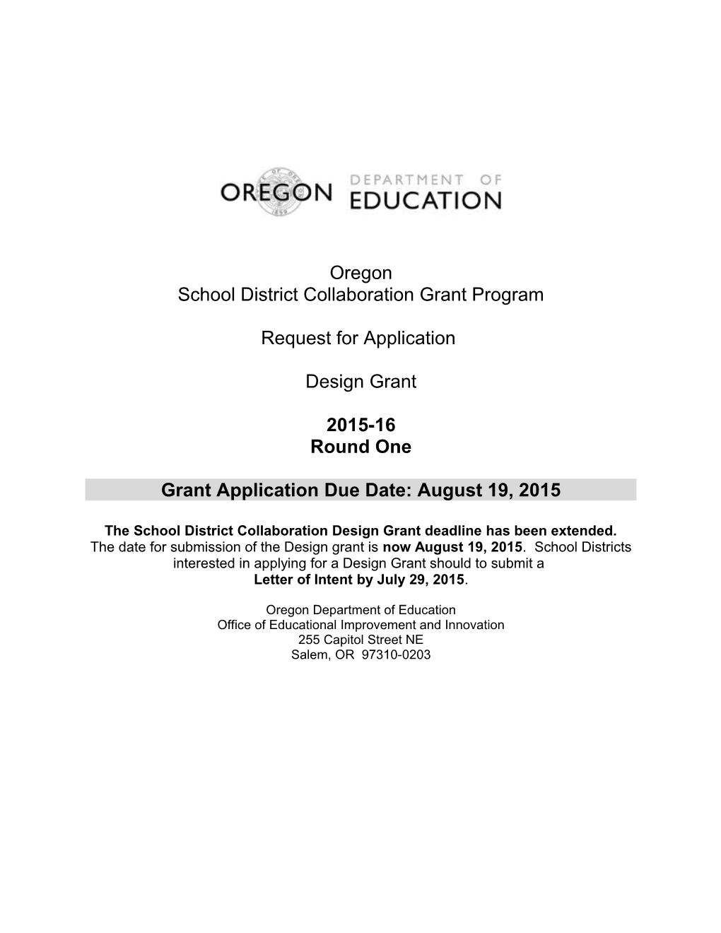Oregon Department of Education S 2008-09
