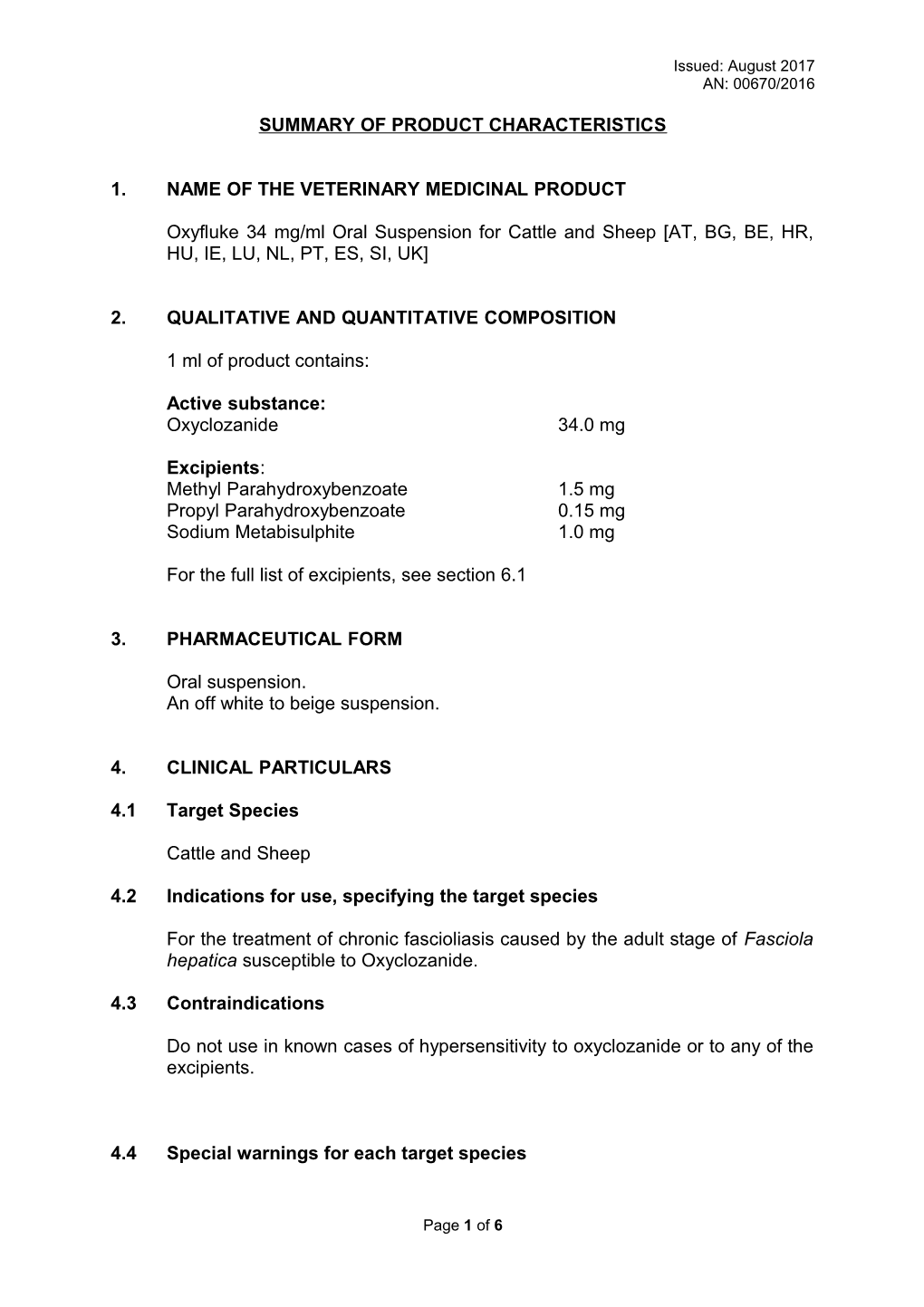 1. Name of the Veterinary Medicinal Product s61