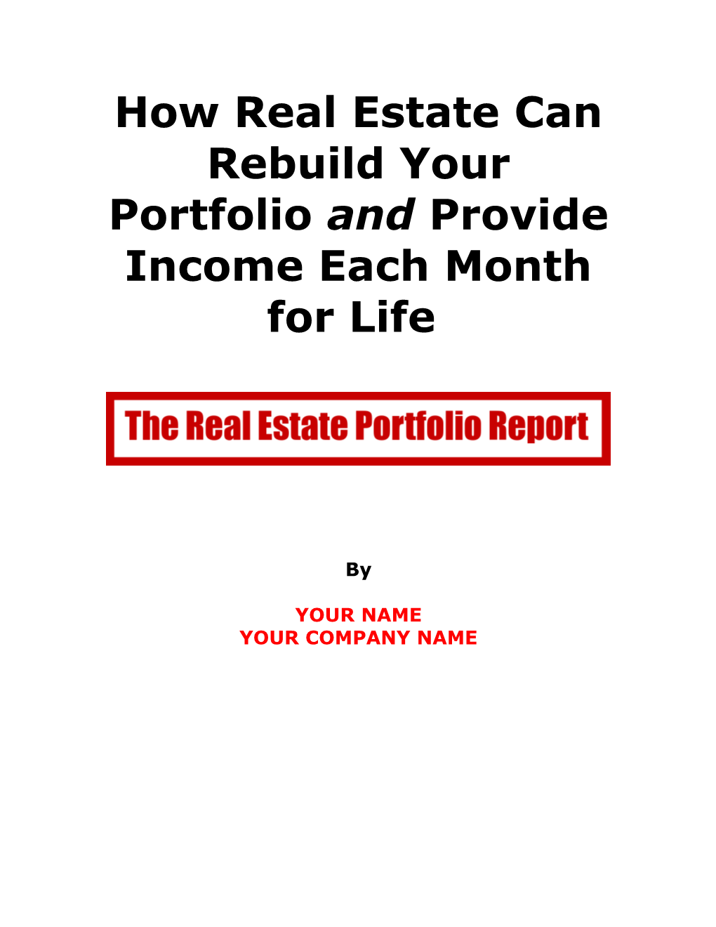 How to Make Real Estate Part of Your Rebuilt Investing Portfolio