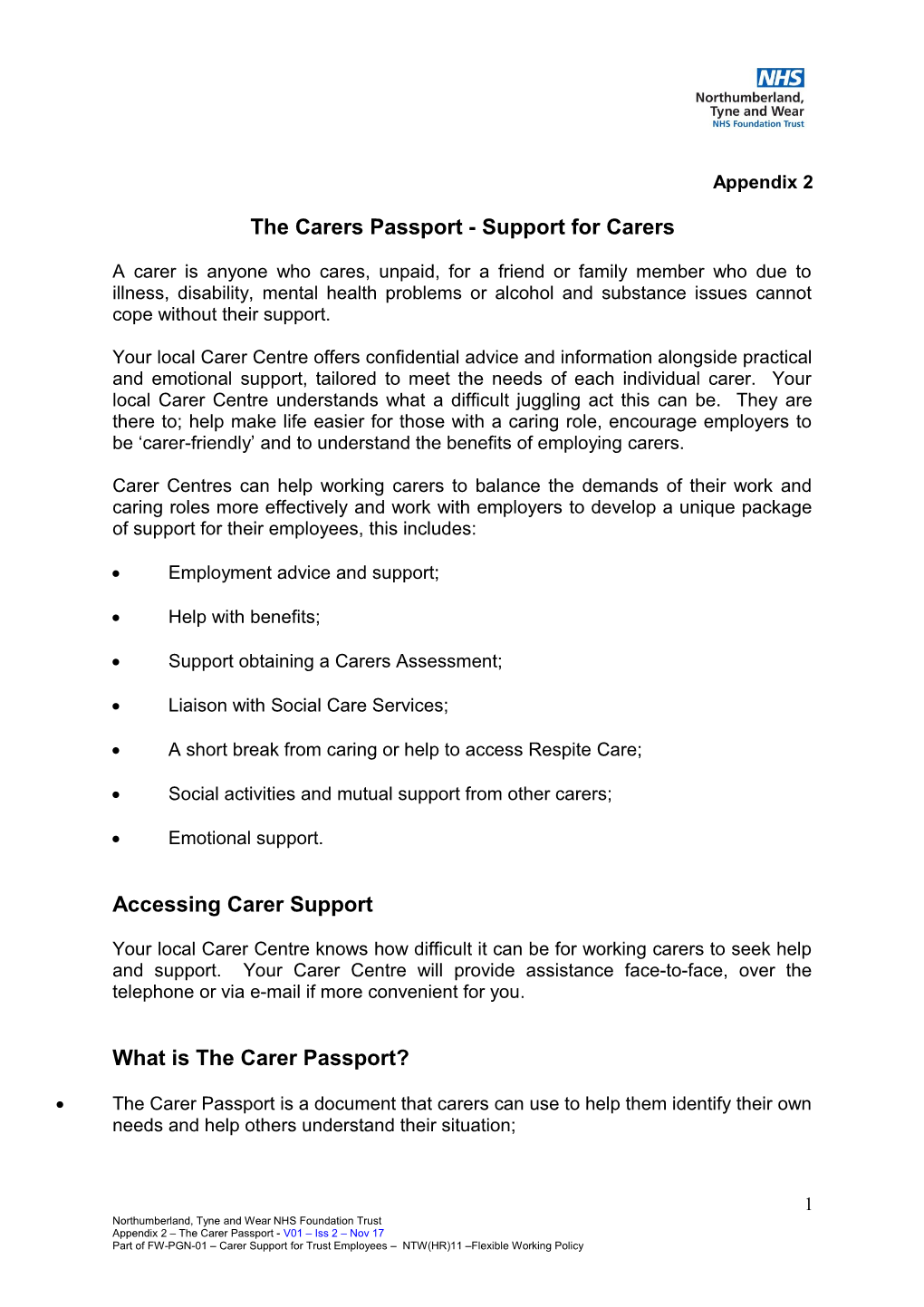 The Carers Passport - Support for Carers