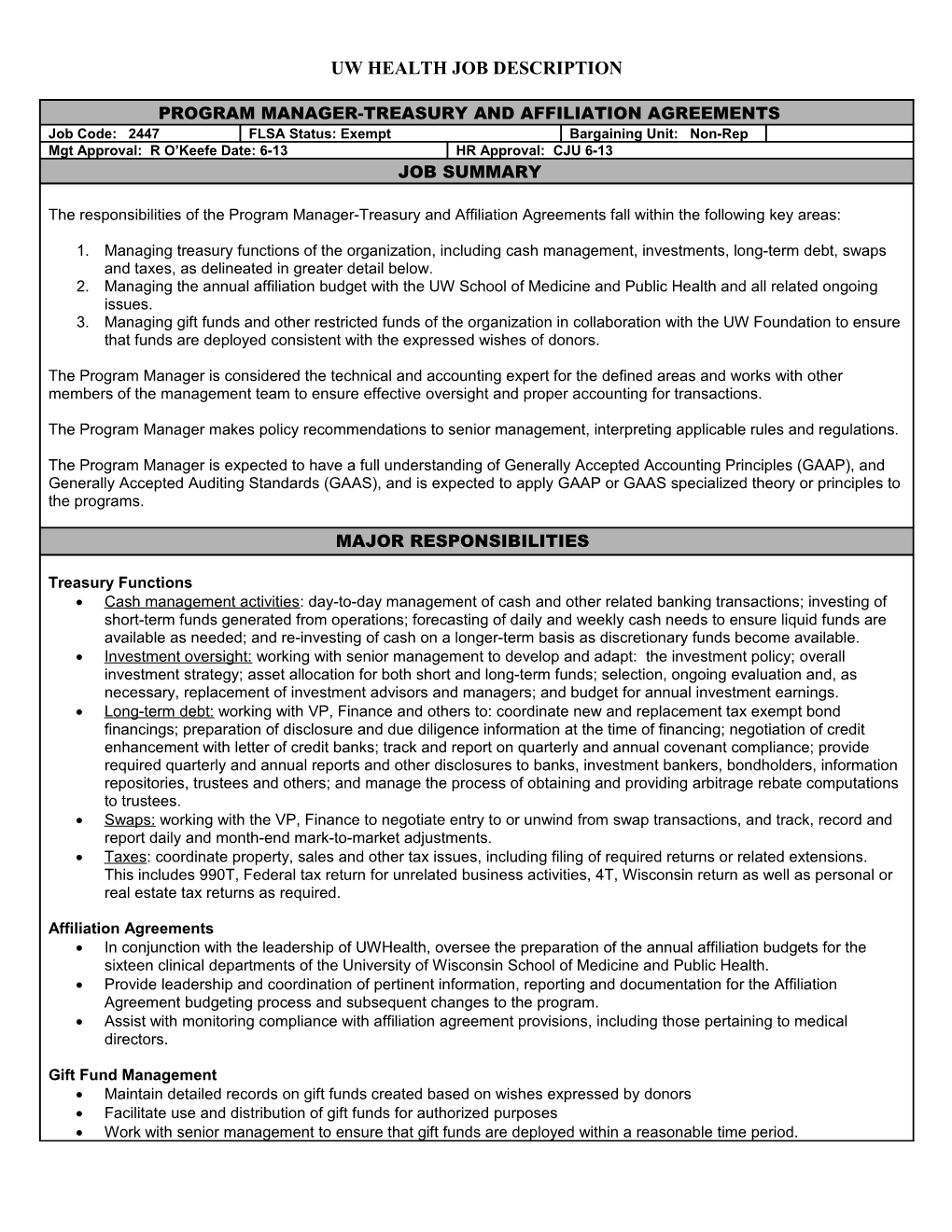 Job Description for Job Title s1