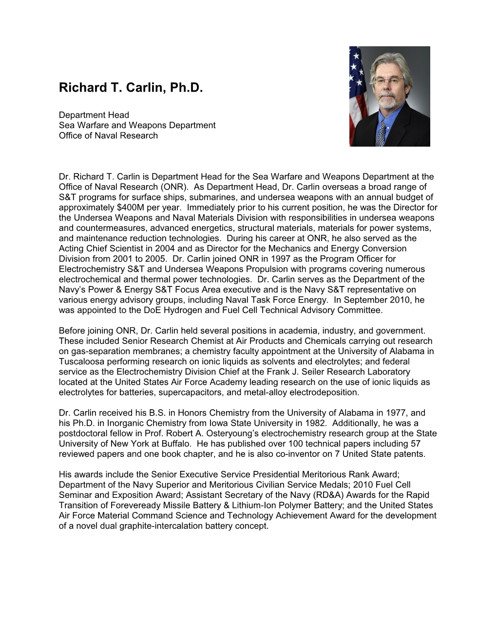 Richard T. Carlin, Ph.D