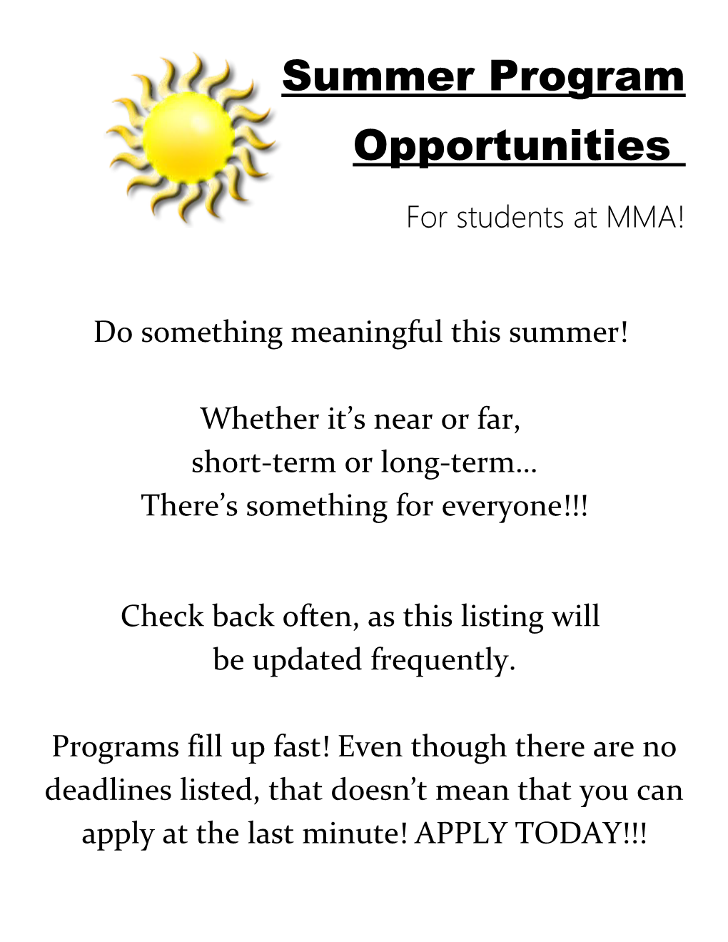 Do Something Meaningful This Summer!