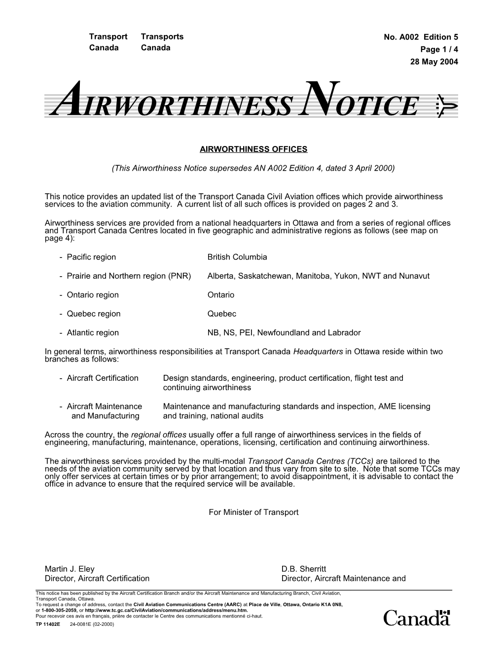 Airworthiness Offices