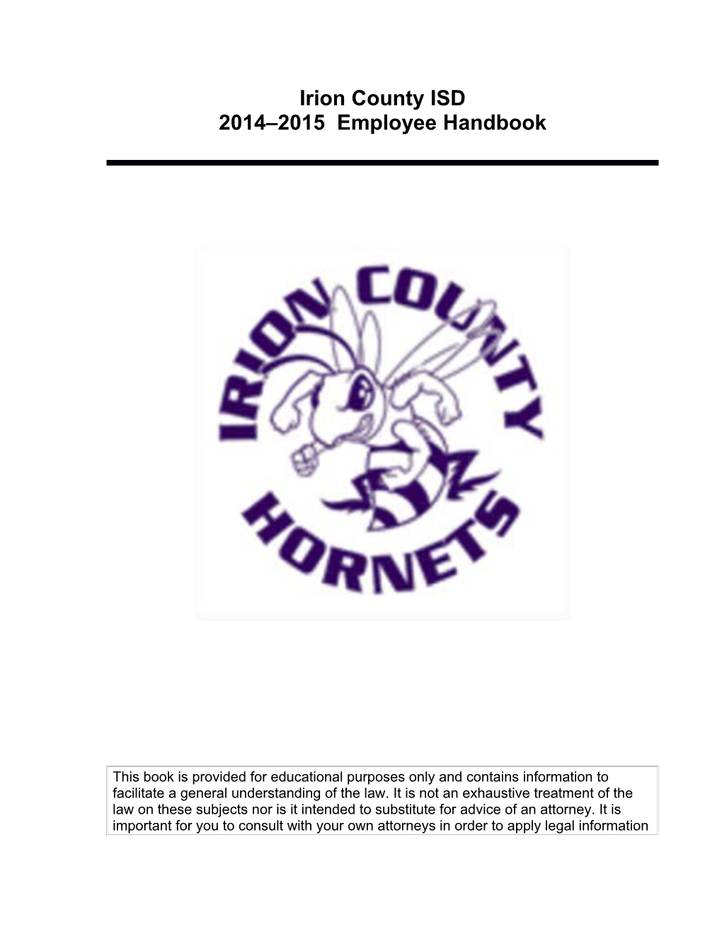 2010 Editable Model Employee Handbook s1