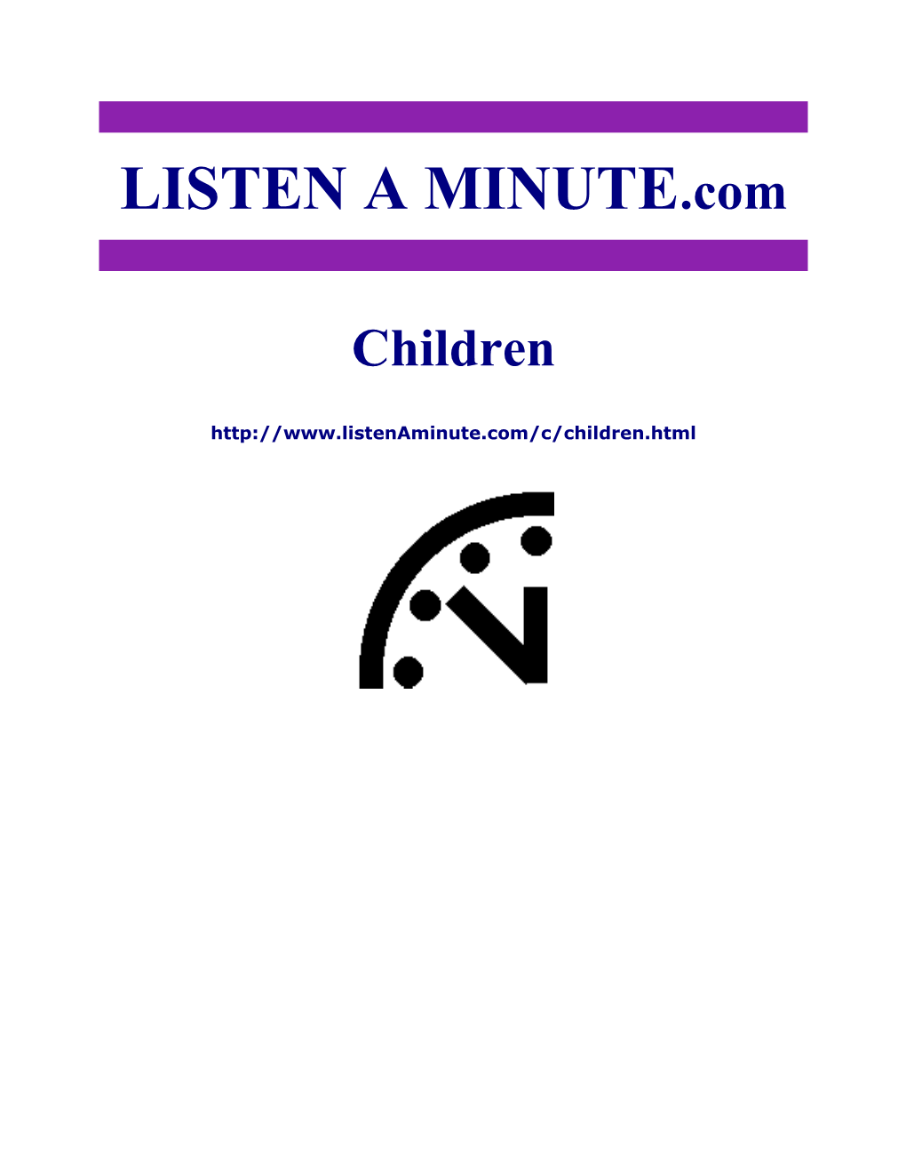 Listen a Minute.Com - ESL Listening - Children
