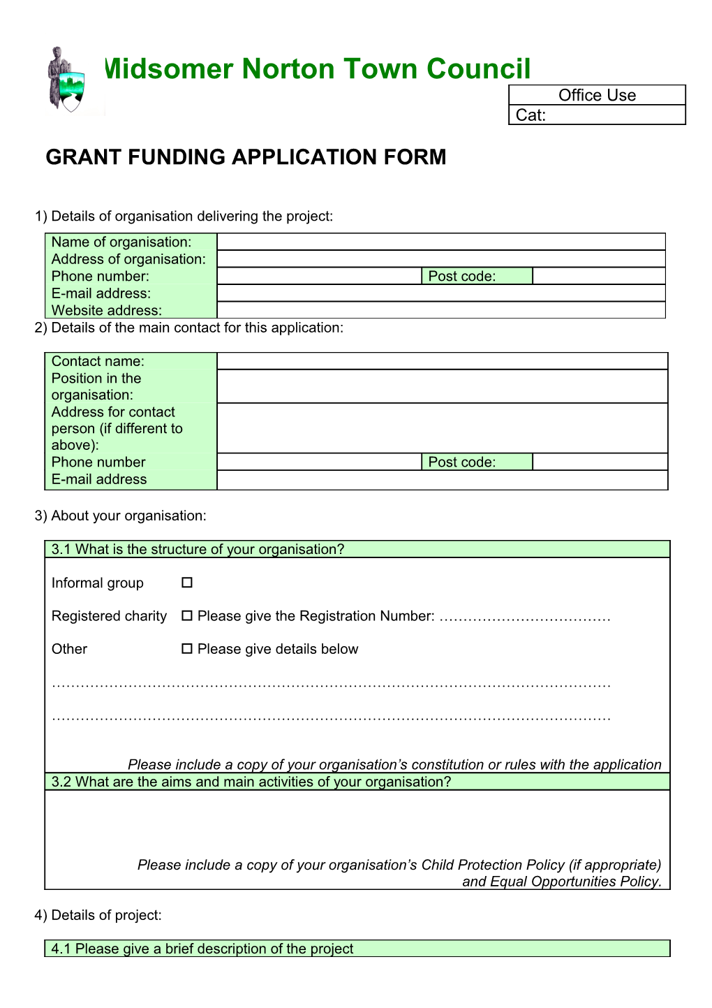 Small Grants Fund Application Form