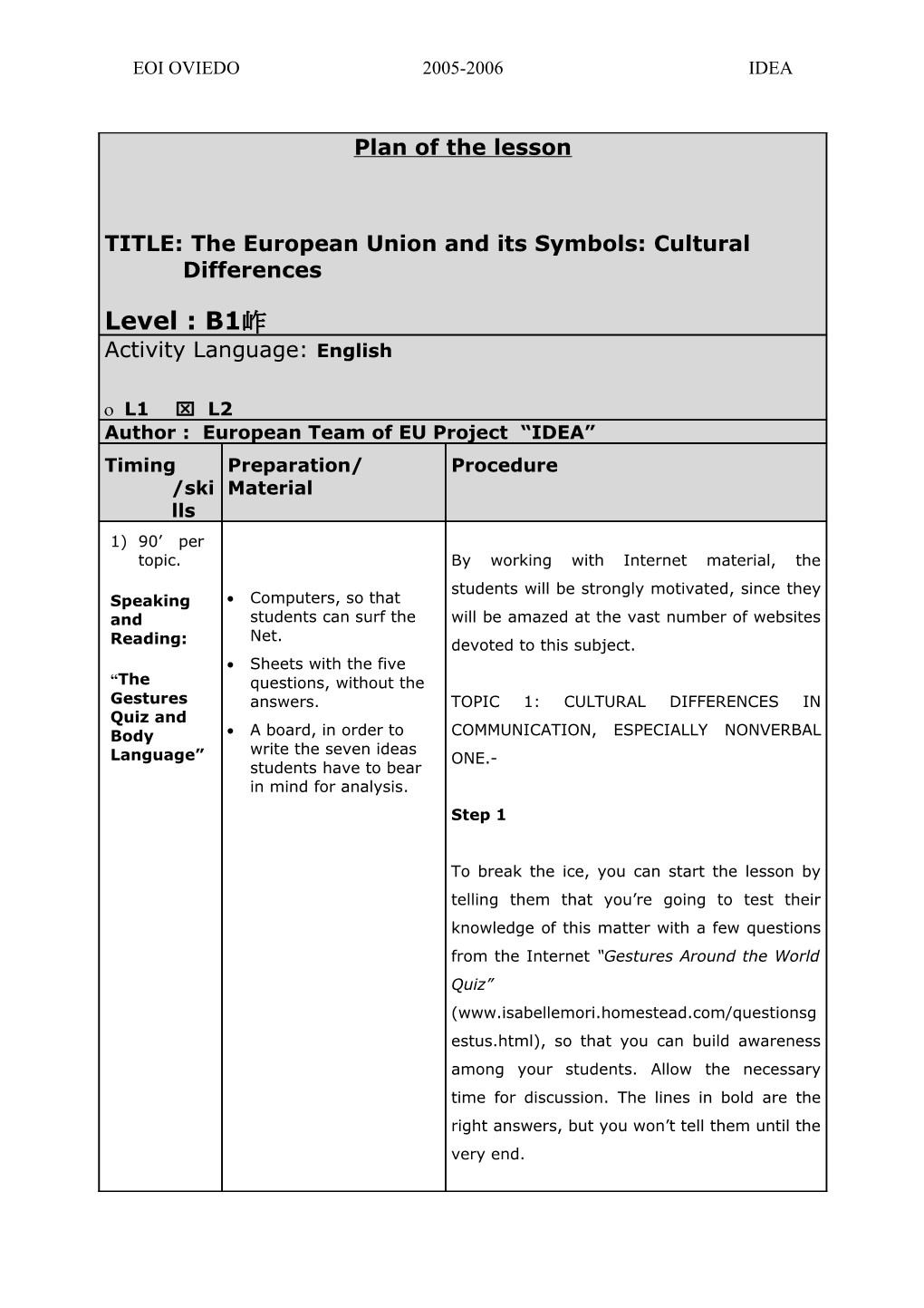 TITLE: the European Union and Its Symbols: Cultural Differences