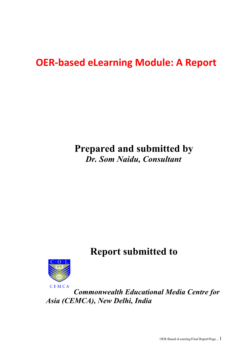 OER-Based Elearning Module: a Report