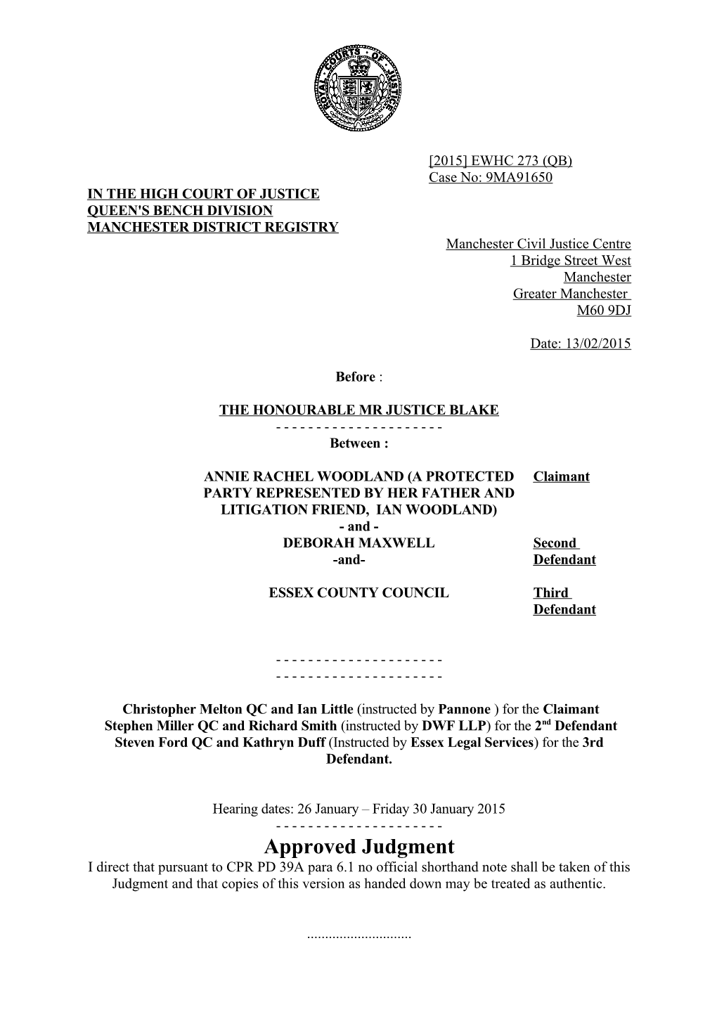 High Court Judgment Template s3