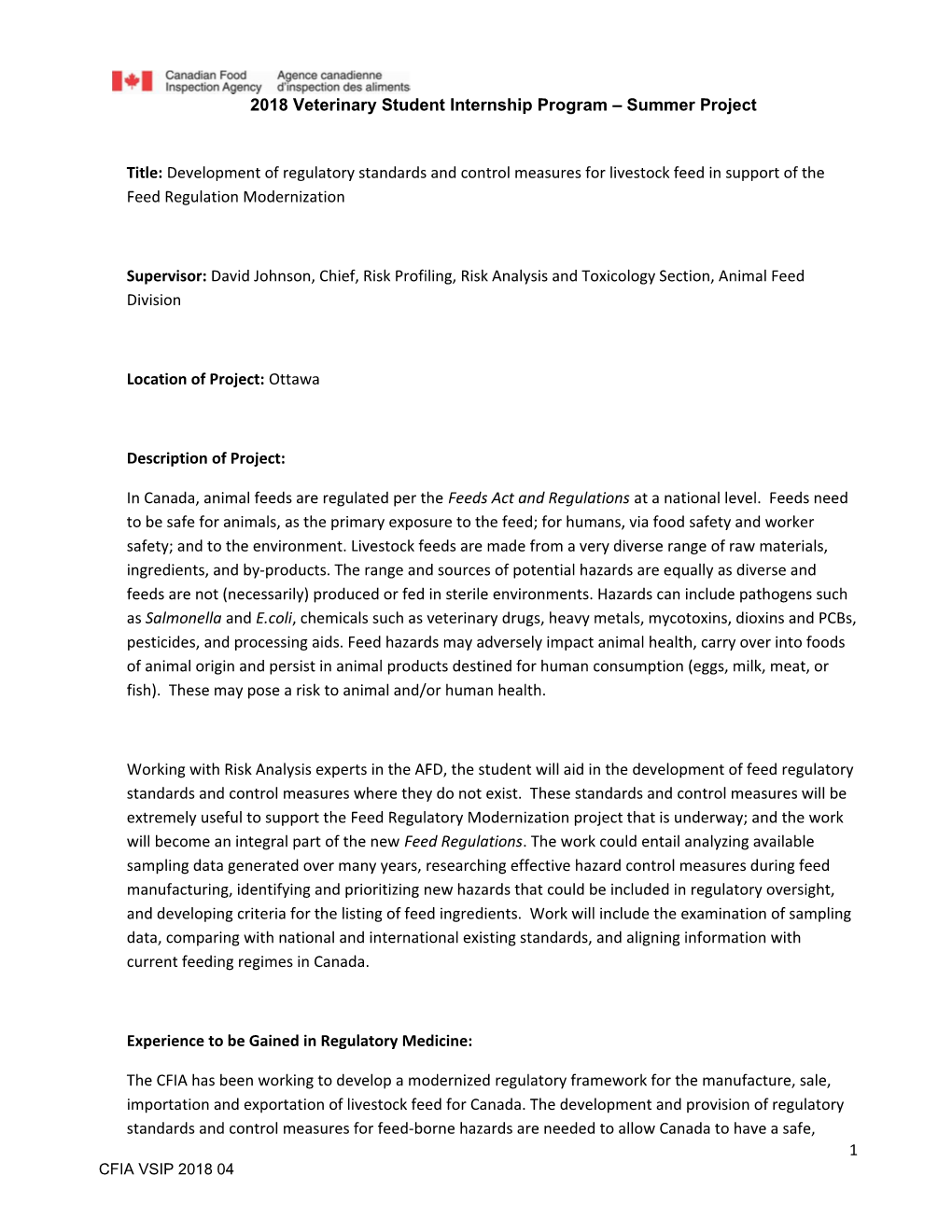 VSIP 2018 Aquatic RA Consequence Assessment