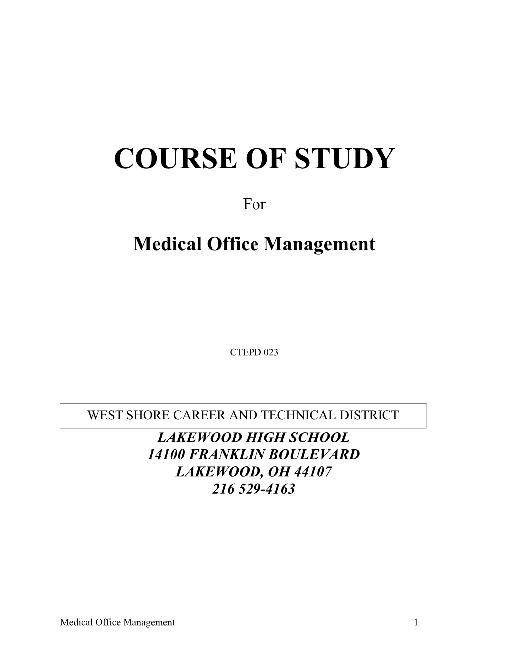 Medical Office Management TCP