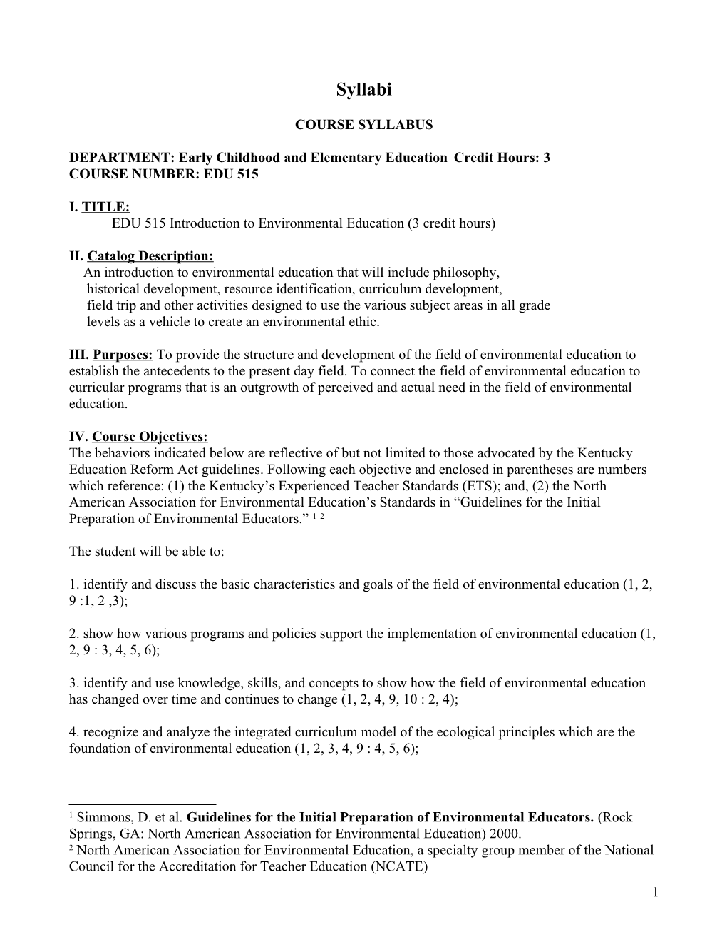 DEPARTMENT: Early Childhood and Elementary Educationcredit Hours: 3