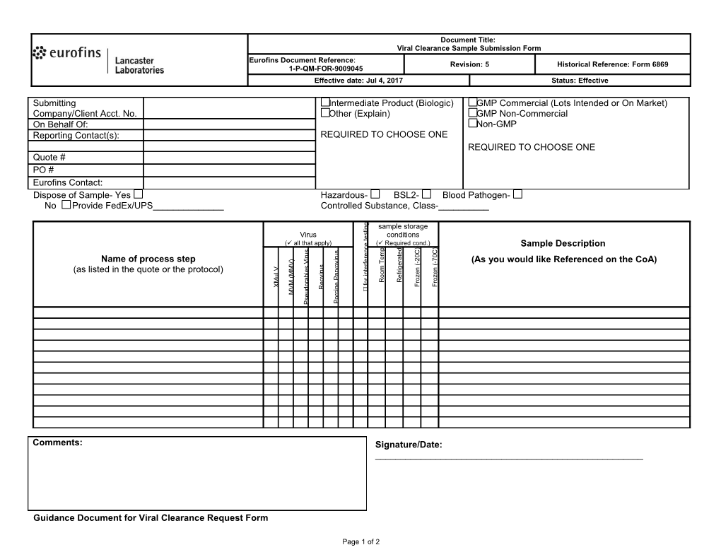 Etq Reliance Eurofins Word Template Portrait