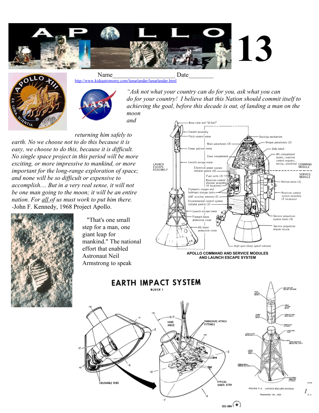 Apollo 13 Study Guide