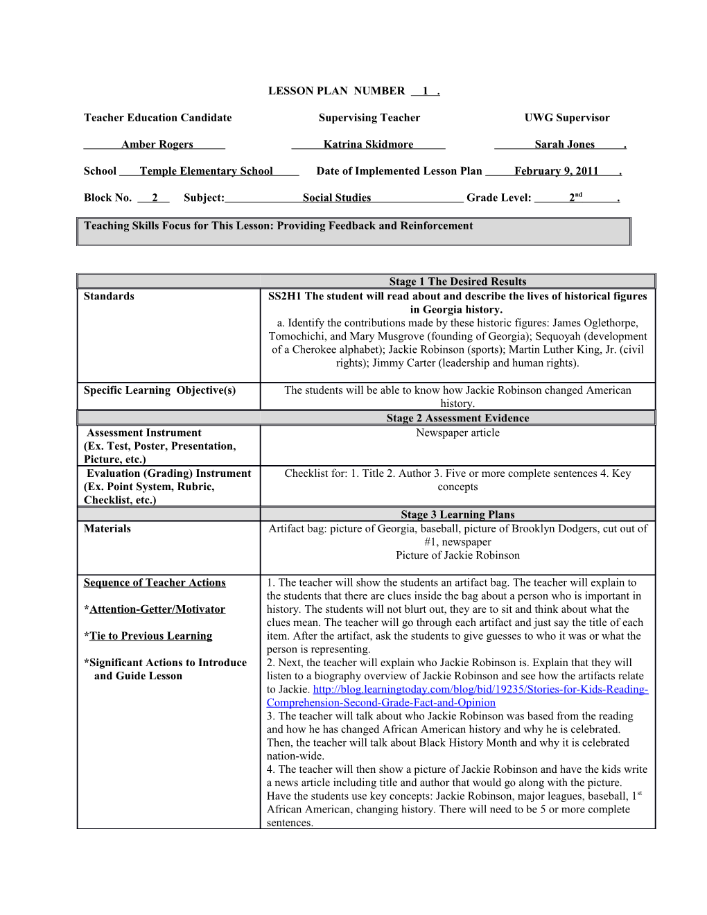 Lesson Planning Template s3