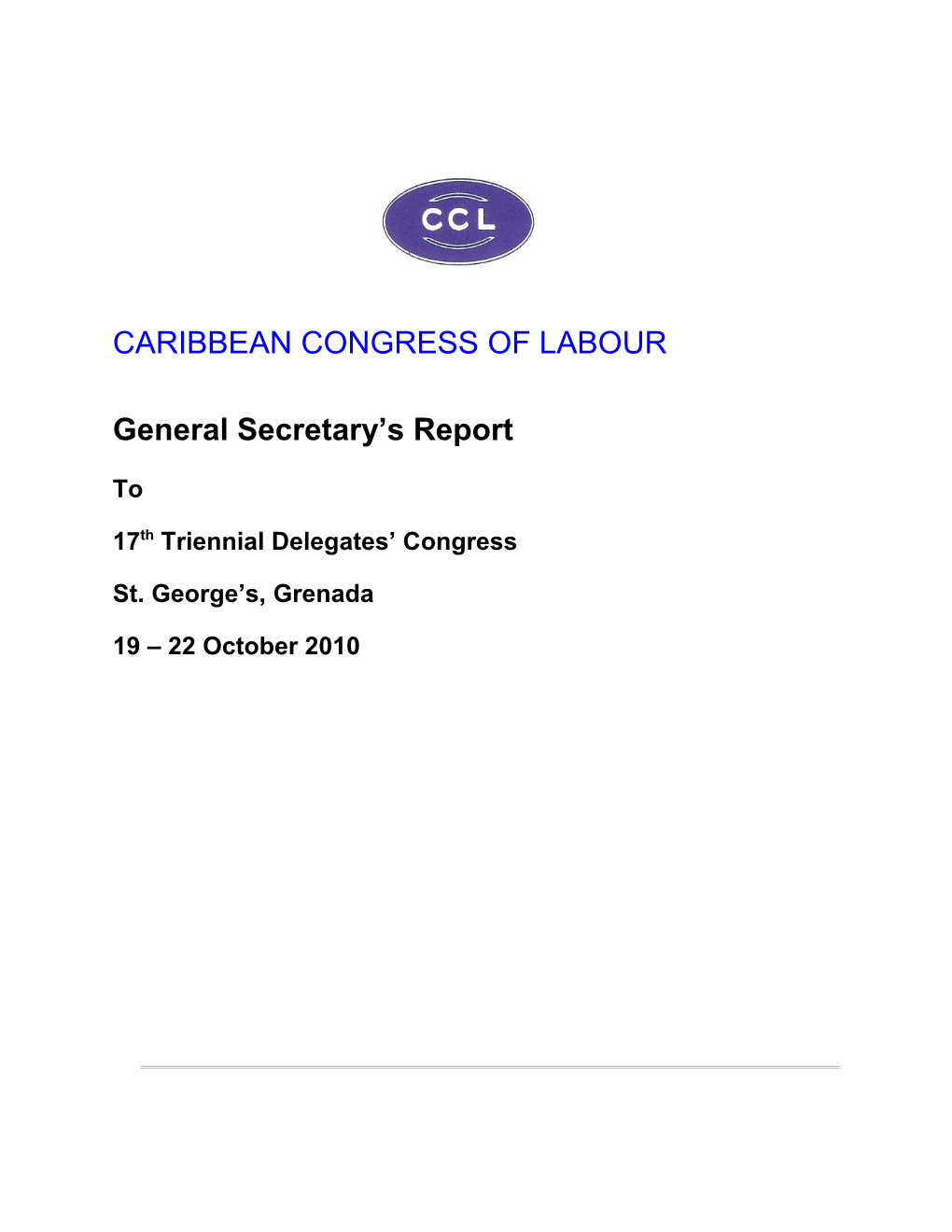 General Secretary S Report