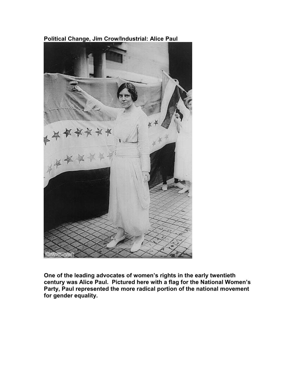 Political Change, Jim Crow/Industrial: Alice Paul