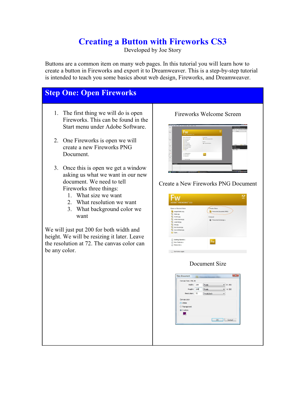 Creating a Button with Fireworks CS3