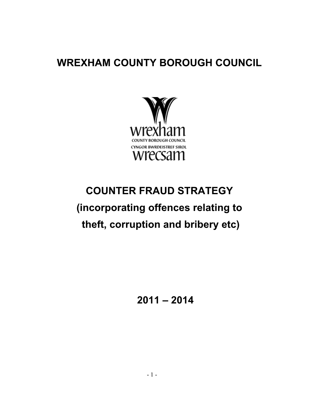 Counter Fraud Strategy 2011-2014