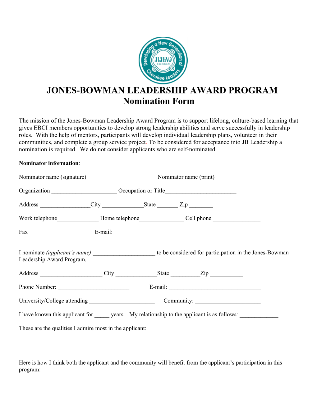 Jones-Bowman Scholarship Fund