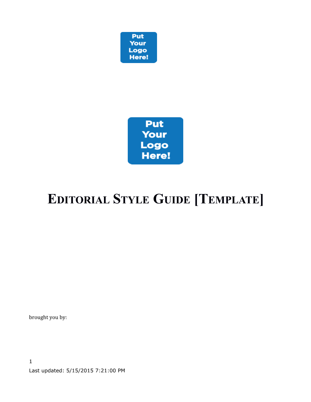 Editorial Style Guide Template