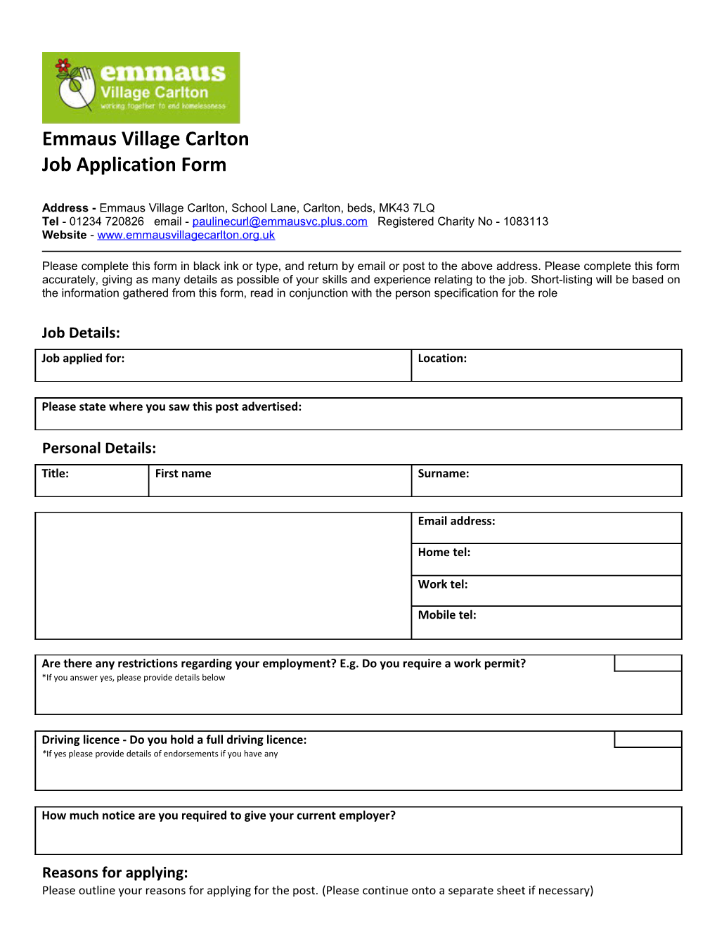 Emmaus Village Carlton s1